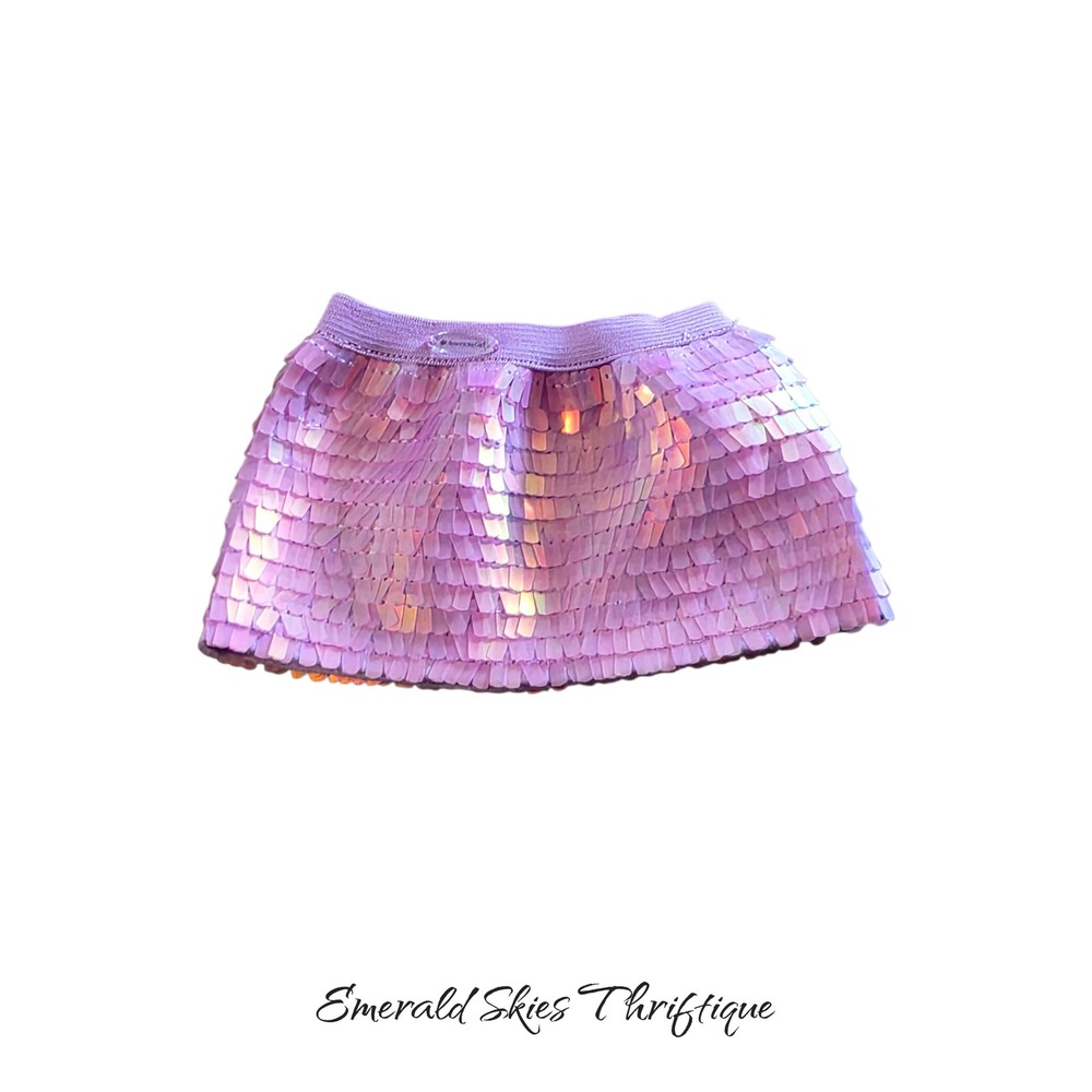 American Girl Doll pink Sparkle Sequins Skirt for 18 inch dolls